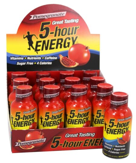 Romã de caixa de força normal de energia de tiro - 12 Frasco (s) 5-Hour Energy