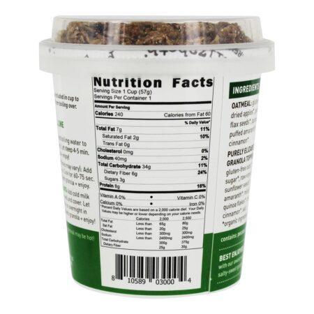 Sem glúten Aveia Superfood Maçã Cinnamon Pecan - 2 oz. Purely Elizabeth - Image 3