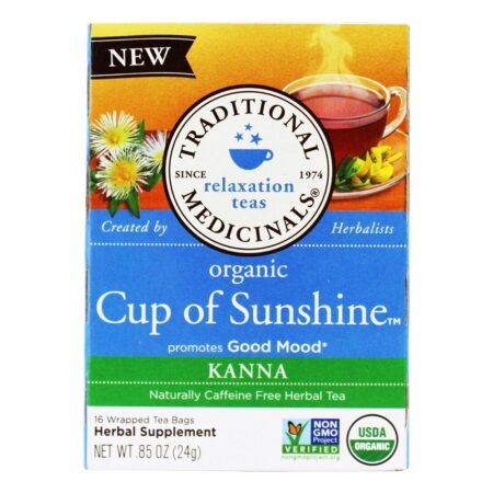 Chávena Orgânica De Sunshine Chá De Ervas Com Kanna - 16 Saquinhos de Chá Traditional Medicinals