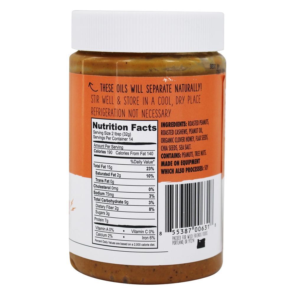 Manteiga De Caju De Amendoim Natural Super - 16 oz. Wild Friends - Imagem 2