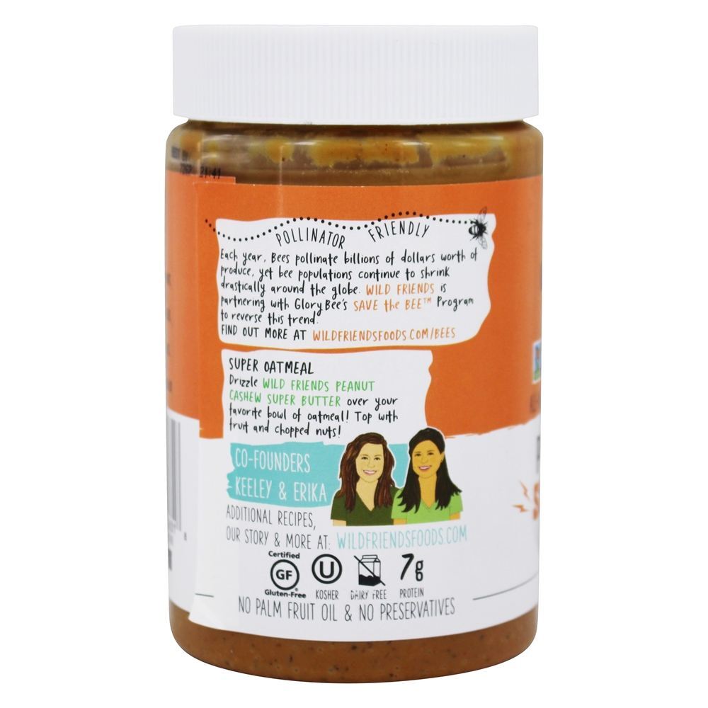 Manteiga De Caju De Amendoim Natural Super - 16 oz. Wild Friends - Imagem 3