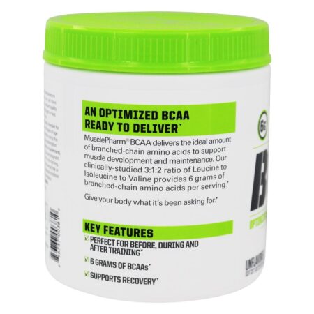 Pó de Aminoácidos de Cadeia Ramificada Otimizado para BCAA Essentials 30 porções sem sabor - 195 Gramas Muscle Pharm - Image 4