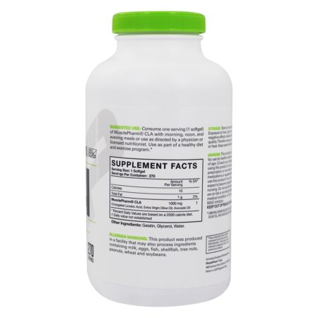 Suporte à perda de peso do CLA Essentials 1000 mg. - 270 Softgels Muscle Pharm - Image 2