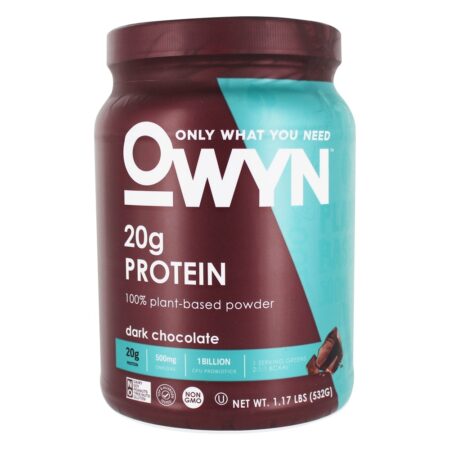 100 % de proteína em pó vegetal à base de chocolate amargo - 1.2 lbs. OWYN