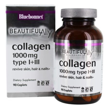 Belo Aliado Colágeno Tipo I + II 1000 mg. - 90 Cápsulas Bluebonnet Nutrition