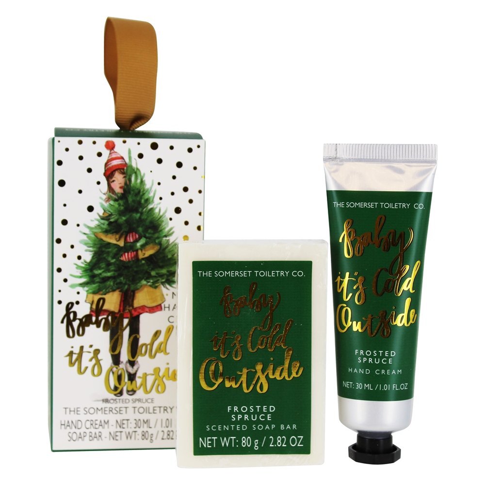 Festivo Cheer Mini Hand Care Set Fosco Spruce - 2 Contagem The Somerset Toiletry Company