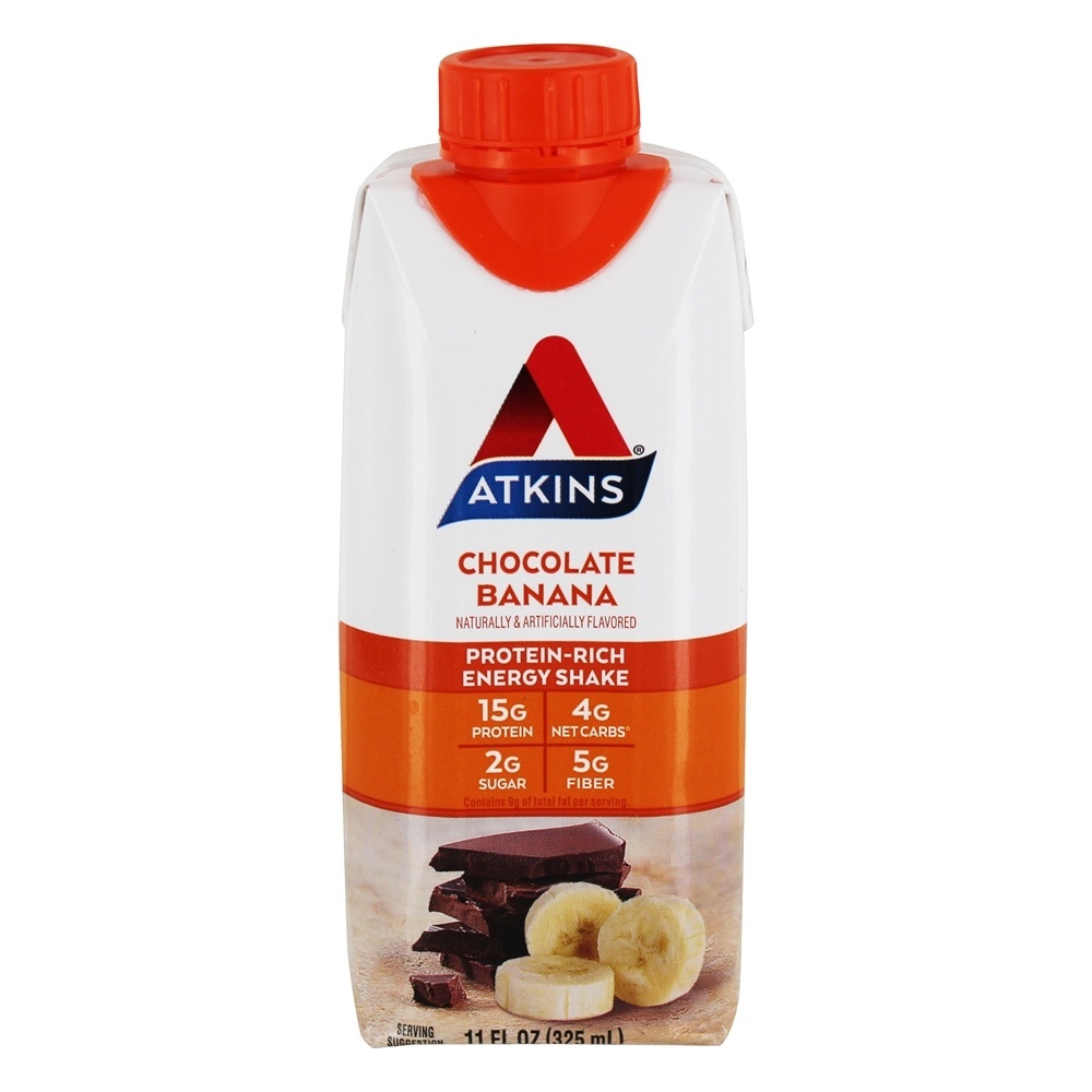 Energia Rica em Proteína RTD Agita Banana Chocolate - Pacote 4 Atkins - Imagem 2