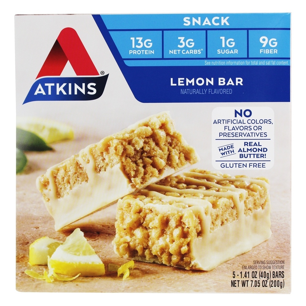 Snack Bars Box Limão - 5 Barras Atkins