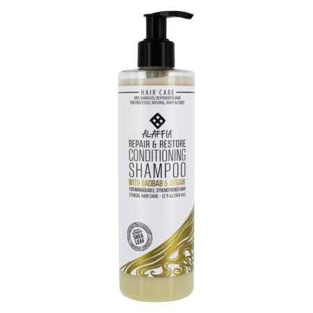 Reparação e Restauração Condicionado Shampoo com Babobab & Argan - 12 fl. oz. Alaffia