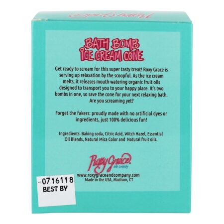 Bolo de aniversário de cone de sorvete de bomba de banho - 8 oz. Roxy Grace & Company - Imagem 3