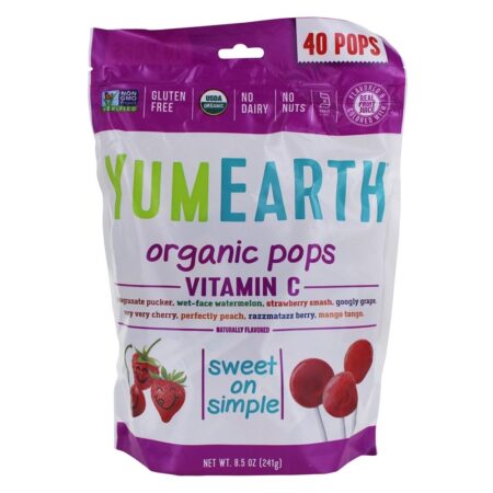 Pops orgânicos da vitamina C - 40 Peça (s) YumEarth