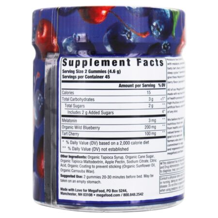 Melatonina Good Sleep Formula Berry - 90 Gummies MegaFood - Image 2