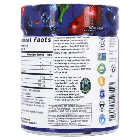 Melatonina Good Sleep Formula Berry - 90 Gummies MegaFood - Image 3