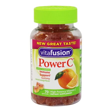 Power C Imune Support Vitaminas para Adultos Laranja - 70 Gummies Vitafusion