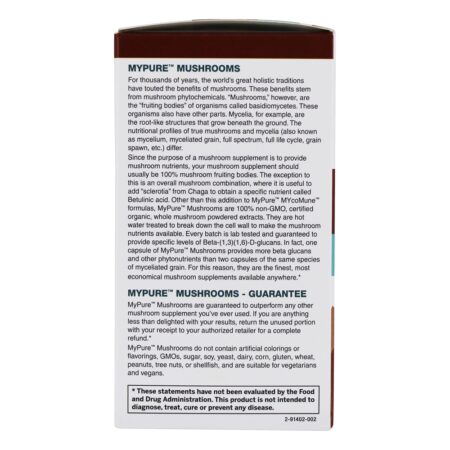 MyPure MYcoMune Mushroom Supplement 500 mg. - 60 Cápsula (s) vegetal (s) Pure Essence Labs - Image 5