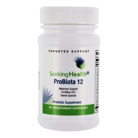 ProBiota 12 Probiotic de suporte máximo 25 Bilhões de UFC - Cápsulas vegetarianas 60 Seeking Health