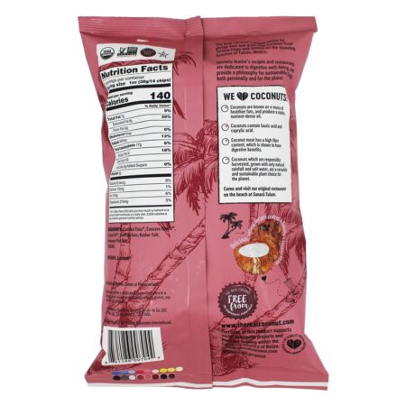 Lascas de tortilla da farinha do coco sal cor-de-rosa Himalayan - 5.5 oz. The Real Coconut - Image 2