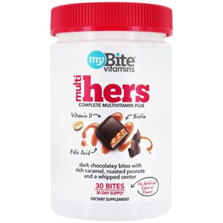 Multi Hers Complete Multivitamin Plus Chocolate Amargo - 30 Mordidas MyBite Vitamins