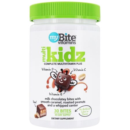 Multi Kids Complete Multivitamínico com A, C, D, E + Leite de Zinco Chocolatey - 30 Mordidas MyBite Vitamins