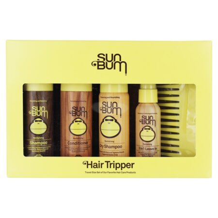 Cabelo Tripper Hair Care Travel Size Set - 5 Contagem Sun Bum