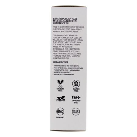 Loção Protetor Solar de Face Mineral Amplo Spectrum 30 - 1.7 fl. oz. Bare Republic - Image 5