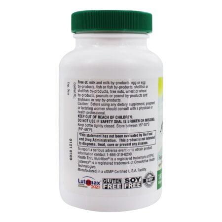 Luteína com Zeaxantina 20 mg . - 180 Softgels Health Thru Nutrition - Image 3