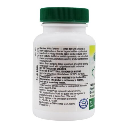 Coenzima Q10 de Ubiquinol Active 200 mg . - 30 Softgels Health Thru Nutrition - Image 3