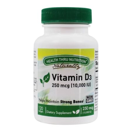 Vitamina D3 250 mcg. - 120 Softgels Health Thru Nutrition