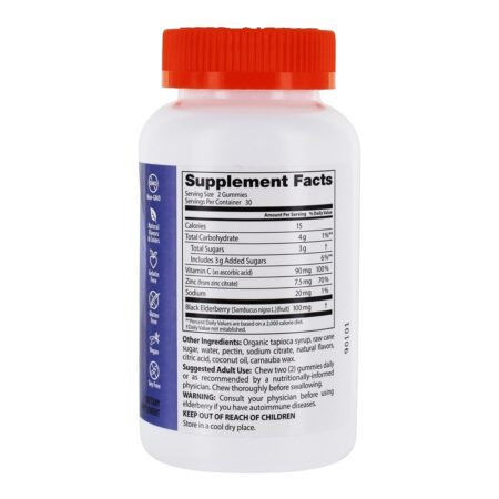 Sabugueiro com vitamina C e zinco Gummies Berry Blast - 60 Gummies Doctor's Best - Imagem 2