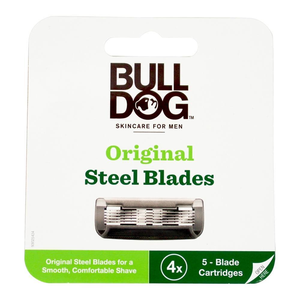 Lâminas de barbear de aço originais - 5 Contagem Bulldog Skincare