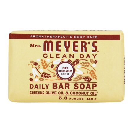 Dia limpo, diariamente, bar sabão, aveia, flor - 5.3 oz. Mrs. Meyer's