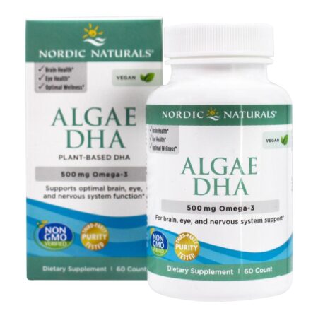 DHA Vegetal de Algas Vegetais DHA Omega - 3 500 mg . - 60 Softgels Nordic Naturals