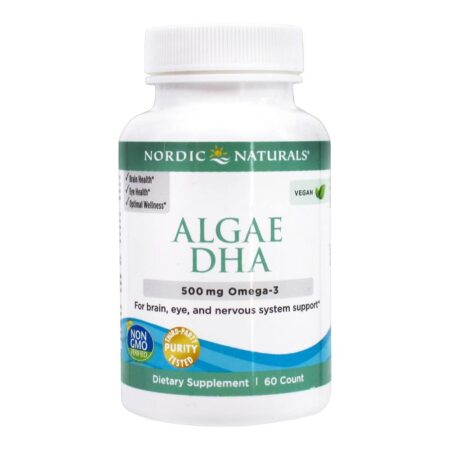 DHA Vegetal de Algas Vegetais DHA Omega - 3 500 mg . - 60 Softgels Nordic Naturals - Image 2