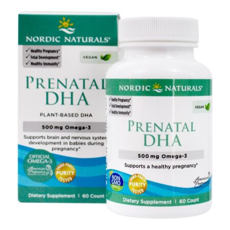 DHA pré-natal à base de vegetais Vegan Omega - 3 500 mg . - 60 Softgels Nordic Naturals