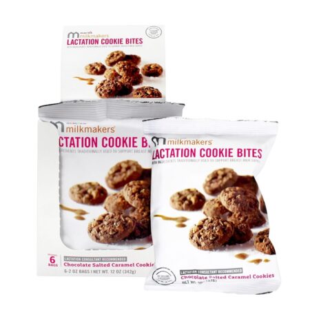 Milkmakers Lactation Cookie Bites Caixa De Chocolate Caramelo Salgado - 6 Malas Munchkin Inc.