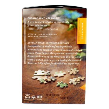 Melange orgânico da hortelã da infusão erval - 15 Saquinhos de Chá Mighty Leaf - Imagem 3