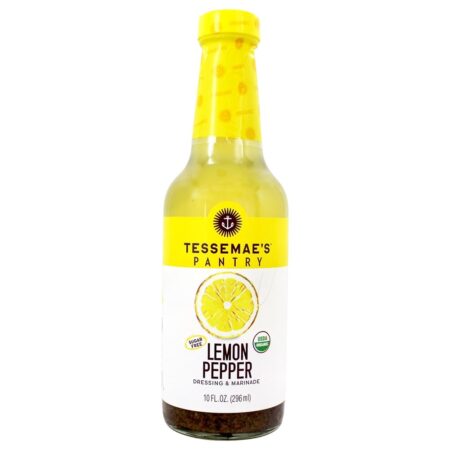 Molho Orgânico de Despensa & Marinade Lemon Pepper - 10 fl. oz. Tessemae's