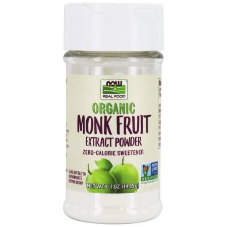 NOW Real Food Organic Monk Fruit Extrato em pó - 0.7 oz. NOW Foods