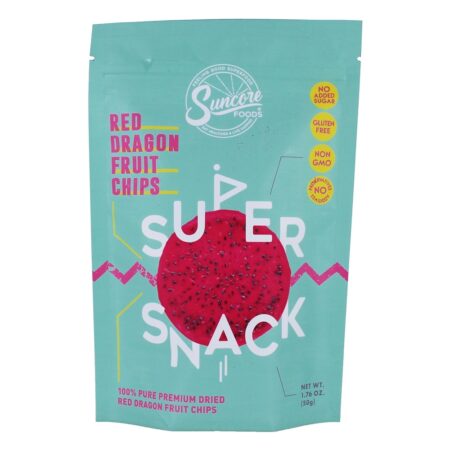 Super Snack Superfood Red Dragon Fruta Chips - 1.76 oz. Suncore Foods