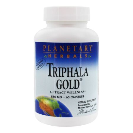 Triphala Ouro Trato GI Bem-Estar 550 mg . - Cápsulas 60 Planetary Herbals