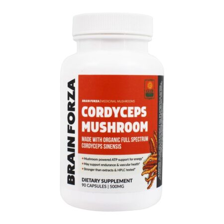 Cogumelo Cordyceps Orgânico 1500 mg . - Cápsulas 90 Brain Forza