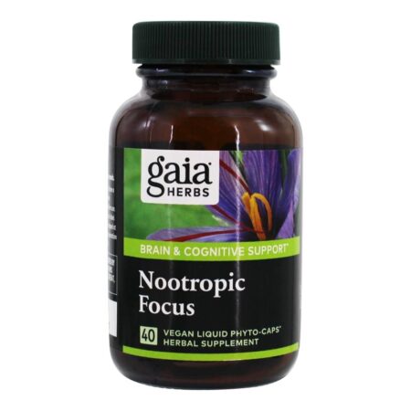 Cérebro de Foco Nootrópico e Suporte Cognitivo - Cápsulas Líquidas 40 Gaia Herbs - Image 2