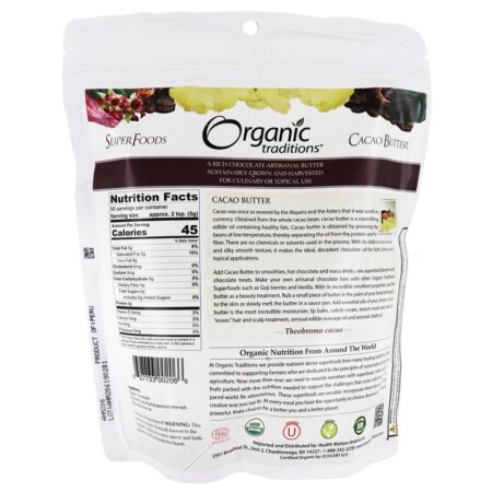 Manteiga De Cacau - 16 oz. Organic Traditions - Image 2