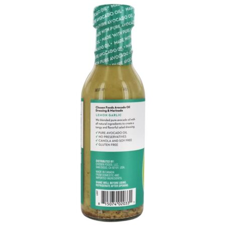 Pure Molho de Óleo de Abacate & Marinade Lemon Garlic - 12 fl. oz. Chosen Foods - Image 3