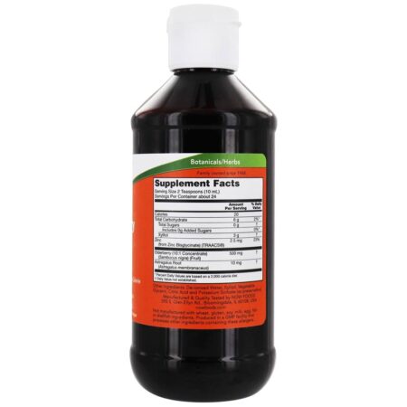 Suporte para Elderberry Liquid for Kids - 8 fl. oz. NOW Foods - Image 2