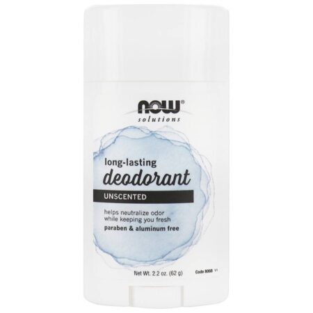 NOW Solutions Desodorizante de longa duração sem perfume - 2.2 oz. NOW Foods