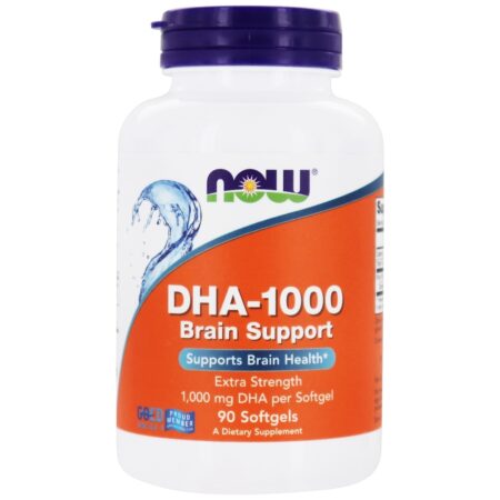 Cérebro de força extra do DHA-1000 Health Support 1000 mg . - 90 Softgels NOW Foods