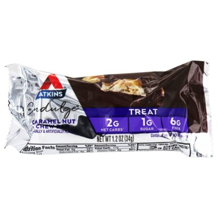 Endulge Tratar barras de chocolate Value Pack Caramel Nut Chew - 10 Barras Atkins - Image 3