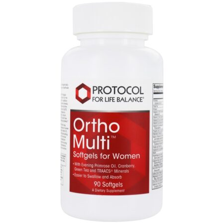 Ortho Multi para Mulheres - 90 Softgels Protocol For Life Balance