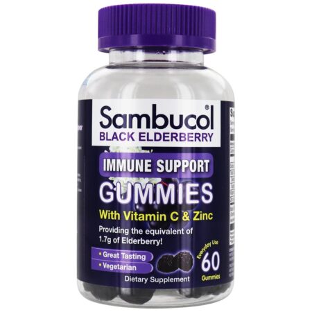 Suporte de Black Elderberry Immune - 60 Gummies Sambucol